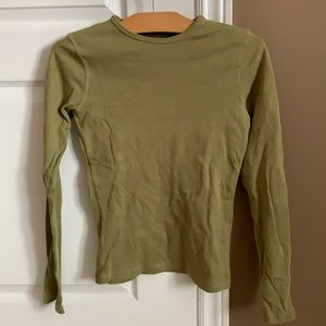 Pea Green Long Sleeve Shirt